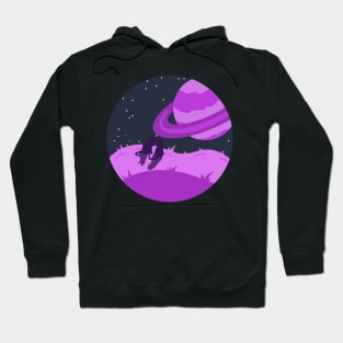 two cats viewing the stars Hoodie
